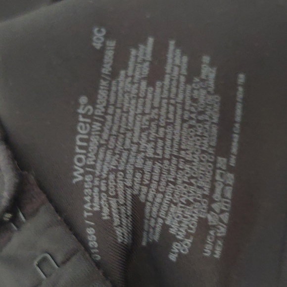 Warner's Black Bra Sz 40C - Picture 4 of 6